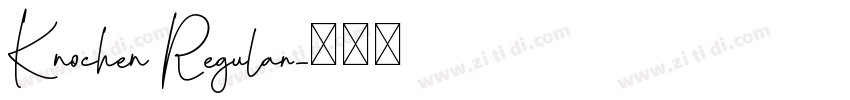 Knochen Regular字体转换